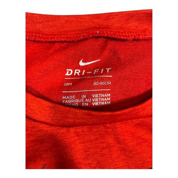 Nike Dri-Fit Baby Bundle LOT of 2 18 Months Red Gray Shirts - Picture 3 of 5